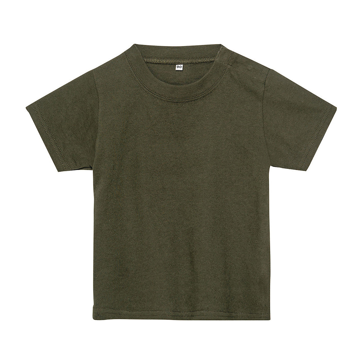 ベビー キッズ Tシャツ 無地 スナップボタン 80・90 (半袖 シャツ tシャツ キッズ 幼児 男女兼用 男の子 女の子 クルーネック 肩スナップ) (取寄せ)