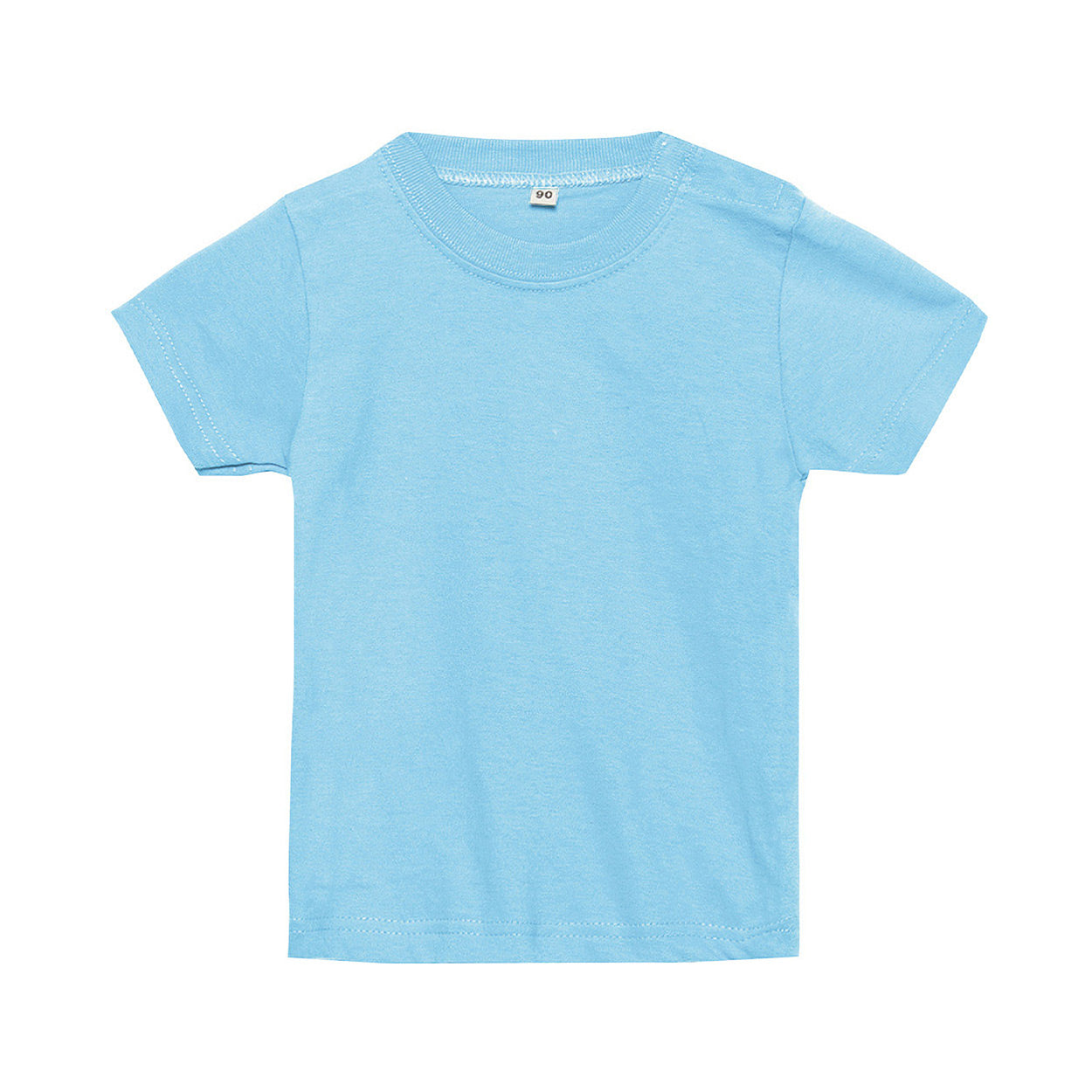 ベビー キッズ Tシャツ 無地 スナップボタン 80・90 (半袖 シャツ tシャツ キッズ 幼児 男女兼用 男の子 女の子 クルーネック 肩スナップ) (取寄せ)
