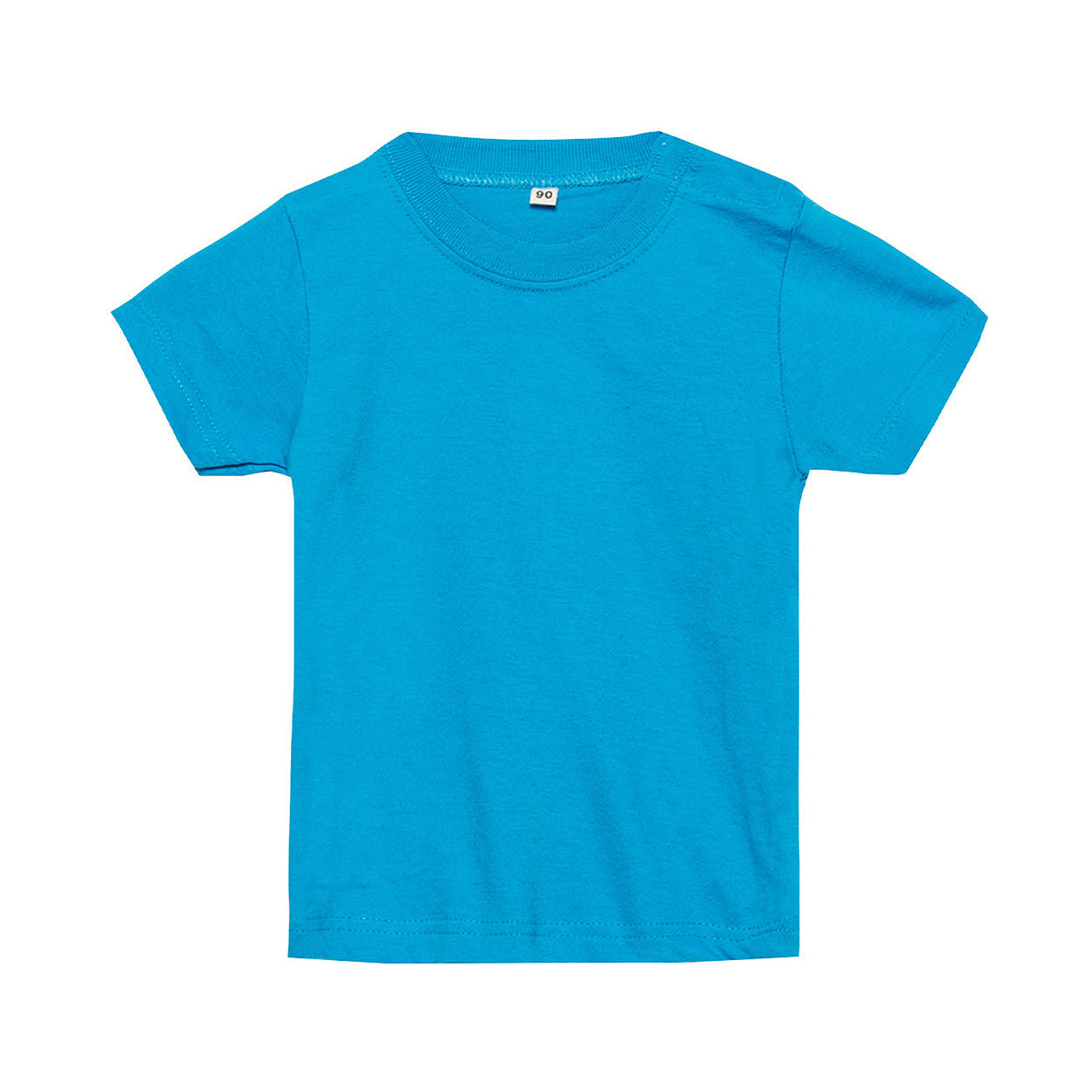 ベビー キッズ Tシャツ 無地 スナップボタン 80・90 (半袖 シャツ tシャツ キッズ 幼児 男女兼用 男の子 女の子 クルーネック 肩スナップ) (取寄せ)