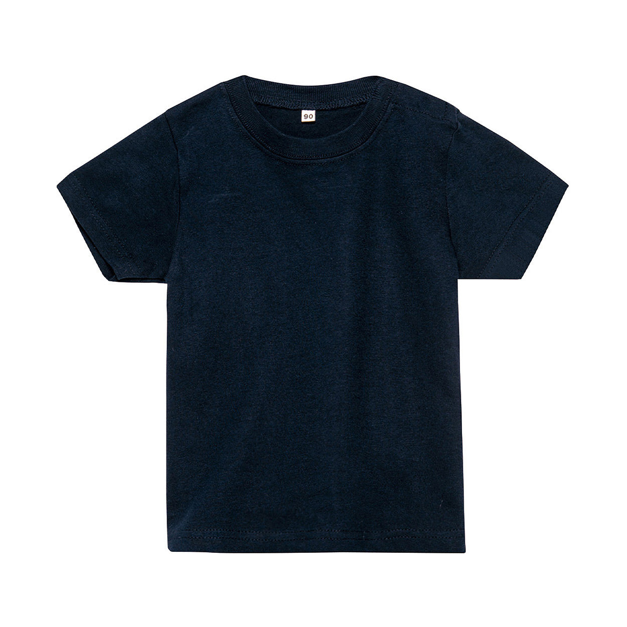 ベビー キッズ Tシャツ 無地 スナップボタン 80・90 (半袖 シャツ tシャツ キッズ 幼児 男女兼用 男の子 女の子 クルーネック 肩スナップ) (取寄せ)