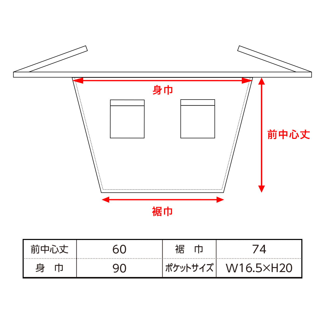 エプロン ミドル丈 ポリエステル100% 制電 無地 シンプル フリーサイズ (前掛け 外作業 保育士 ガーデニング キッチン 料理 定番 人気) (在庫限り)