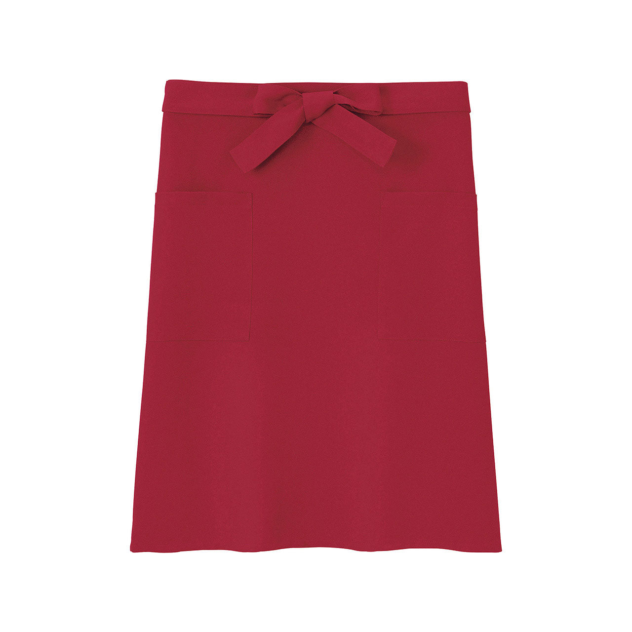 エプロン ミドル丈 ポリエステル100% 制電 無地 シンプル フリーサイズ (前掛け 外作業 保育士 ガーデニング キッチン 料理 定番 人気) (在庫限り)