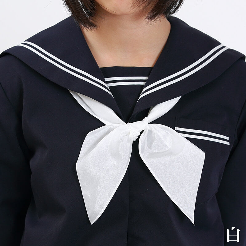 女子 セーラー服用パータイ(結びネクタイ 白 紺 エンジ)FT (取寄せ)