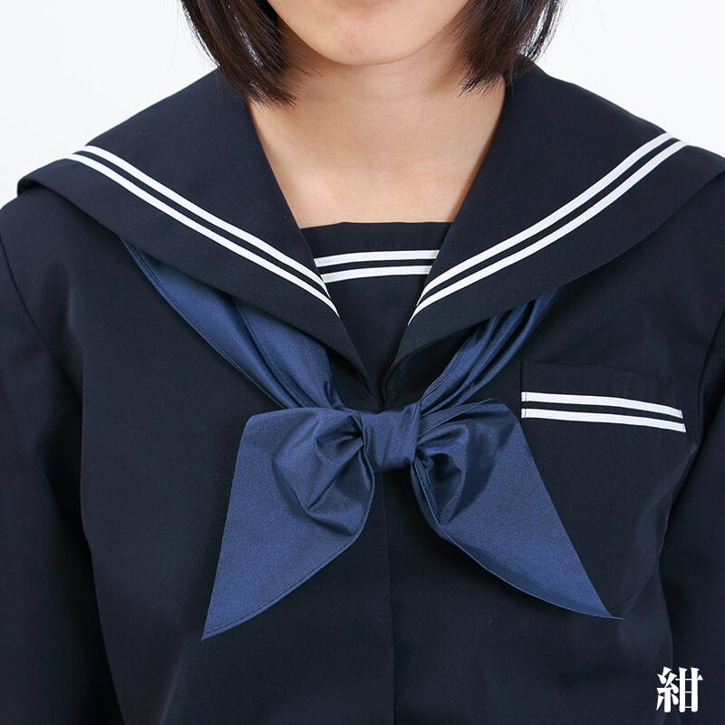 女子 セーラー服用パータイ(結びネクタイ 白 紺 エンジ)FT (取寄せ)