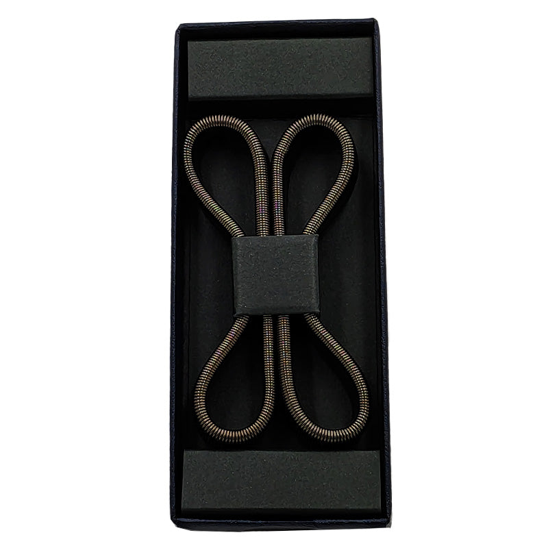 アームバンド スプリング 紳士 男性 スーツ 10mm (袖どめ ビジネス シンプル ワイシャツ メッキ仕上げ ばね バングル シルバー ブラック)