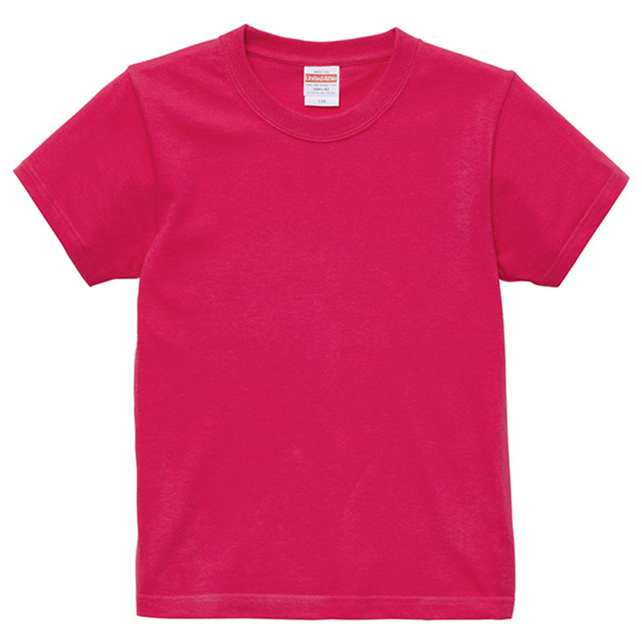Tシャツ キッズ 無地 女の子 男の子 半袖 カラー ユナイテッドアスレ ブランド 90~160cm 子供服 トップス 子ども 男子 女子 ジュニア 黄色 オレンジ 赤 紫 緑 90 100 110 120 130 140 150 160 (送料無料) (取寄せ)
