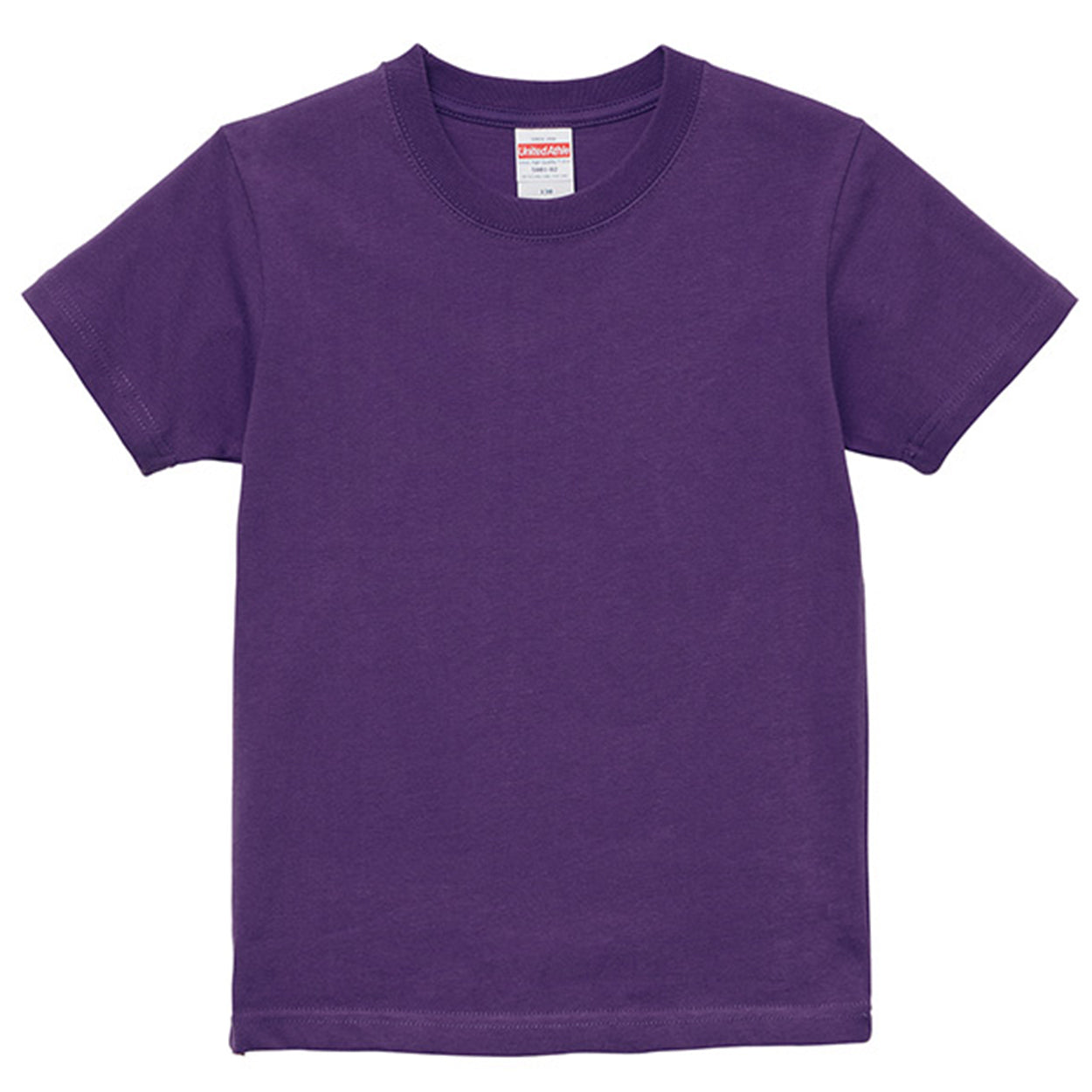 Tシャツ キッズ 無地 女の子 男の子 半袖 カラー ユナイテッドアスレ ブランド 90~160cm 子供服 トップス 子ども 男子 女子 ジュニア 黄色 オレンジ 赤 紫 緑 90 100 110 120 130 140 150 160 (送料無料) (取寄せ)