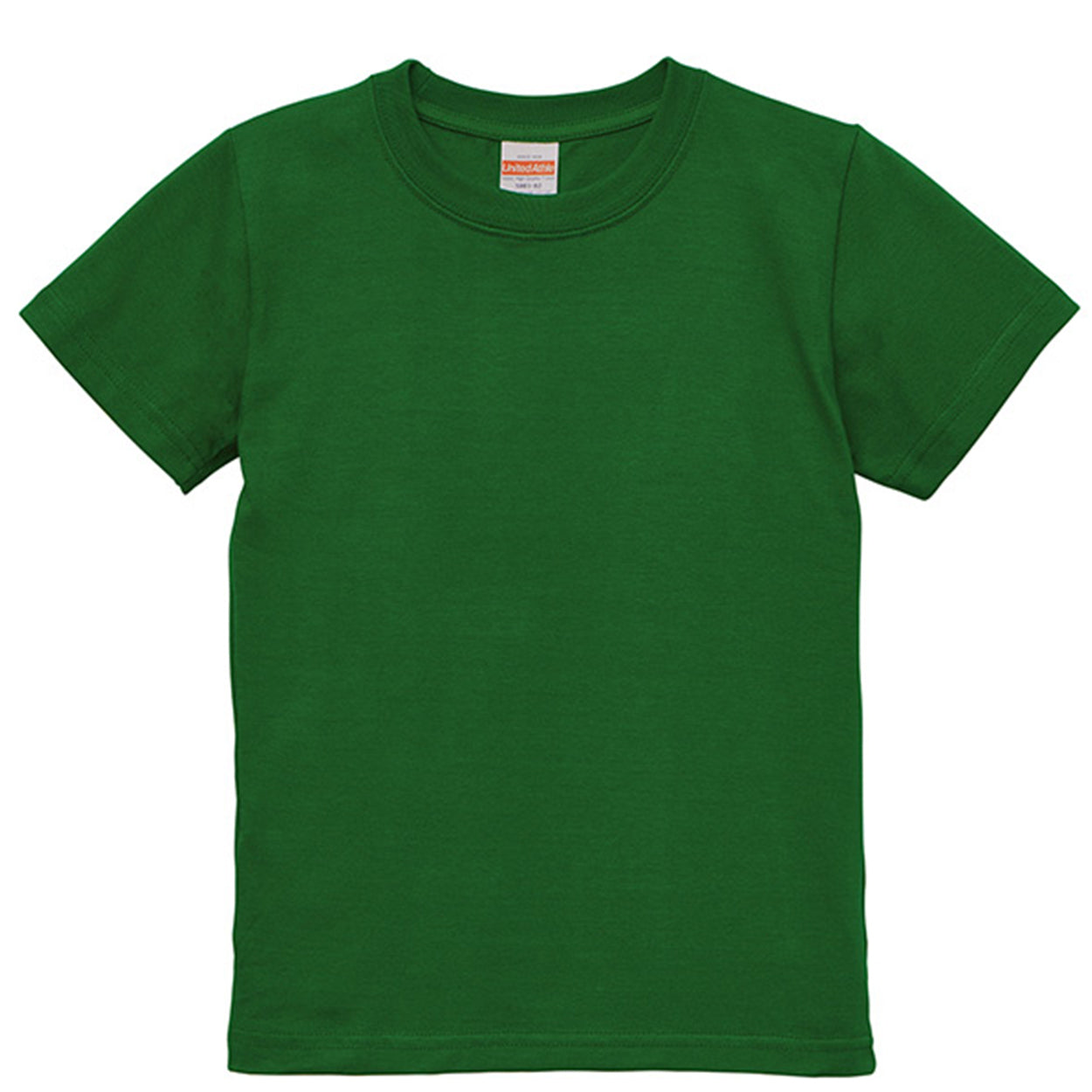 Tシャツ キッズ 無地 女の子 男の子 半袖 カラー ユナイテッドアスレ ブランド 90~160cm 子供服 トップス 子ども 男子 女子 ジュニア 緑 青 紺 ネイビー 茶 90 100 110 120 130 140 150 160 (送料無料) (取寄せ)