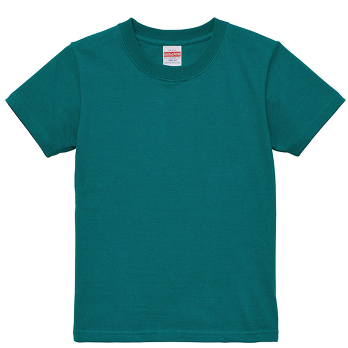 Tシャツ キッズ 無地 女の子 男の子 半袖 カラー ユナイテッドアスレ ブランド 90~160cm 子供服 トップス 子ども 男子 女子 ジュニア 緑 青 紺 ネイビー 茶 90 100 110 120 130 140 150 160 (送料無料) (取寄せ)