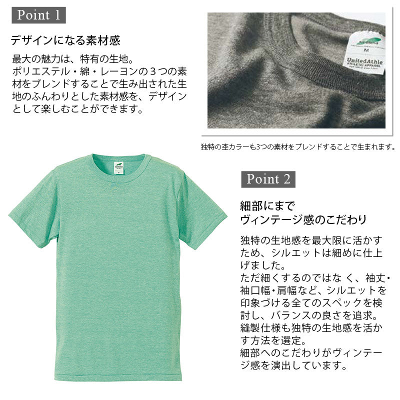 メンズ 4.4オンス トライブレンドTシャツ XS~XL (United Athle メンズ アウター) (在庫限り)