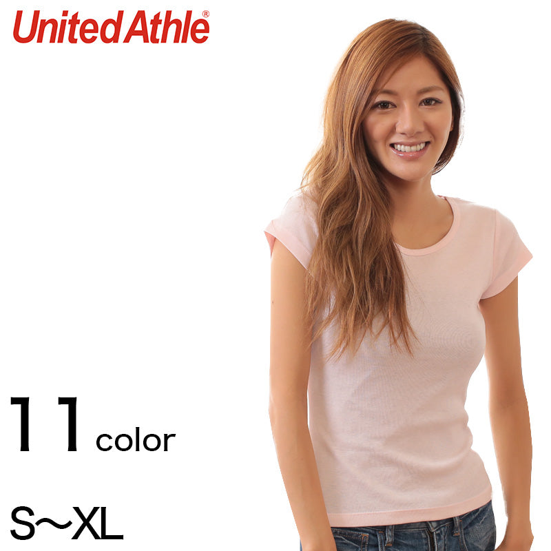 レディース 6.2オンス CVCフライスTシャツ S~XL (United Athle レディース アウター シャツ カラー) (在庫限り)