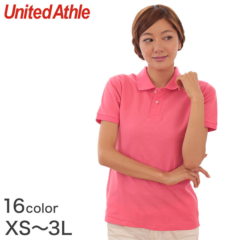 レディース 6.2オンス ハイブリッドポロシャツ XS~3L (United Athle レディース アウター ポロシャツ カラー) (在庫限り)