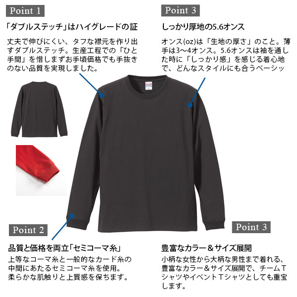 レディース 5.6オンス ロングスリーブTシャツ XS~XXL (United Athle レディース アウター シャツ カラー) (取寄せ)
