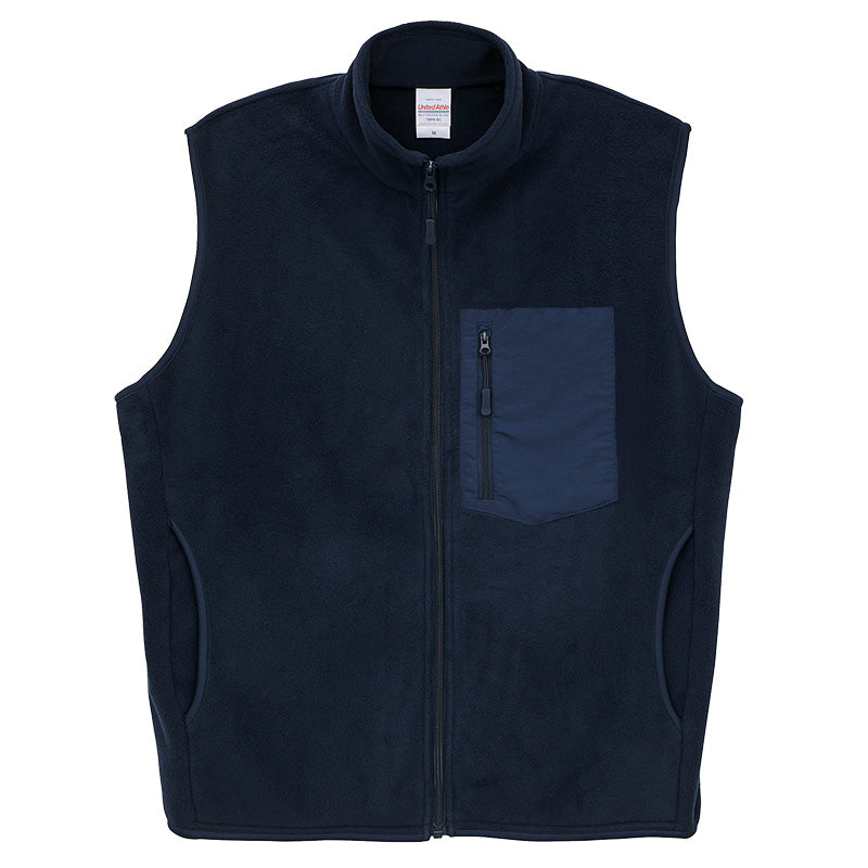 フリースベスト ベスト フリース ユナイテッドアスレ M L XL 男女兼用 ユニセックス メンズ レディース 冬 秋冬 防寒 もこもこ マイクロフリース 軽量 暖か アウター (取寄せ)