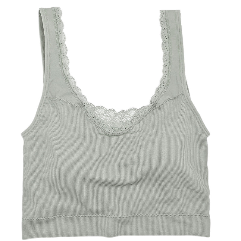 ブラジャー 胸を小さく見せる さらし 補正 幅広 ノンワイヤー レース ストレッチ M~3L (レディース インナー 肌着 ブラ M L LL 3L) (在庫限り)