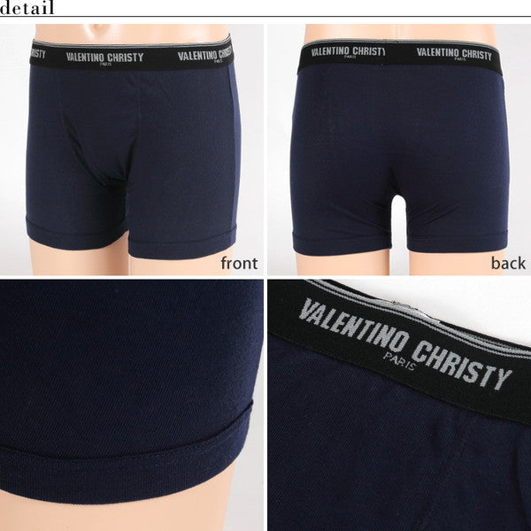 VALENTINO ニットボクサーブリーフ 3枚組×3セット M~LL (ヴァレンチーノクリスティ ボクサーパンツ メンズ 男性 紳士 下着 肌着 インナー 大きい) (在庫限り)