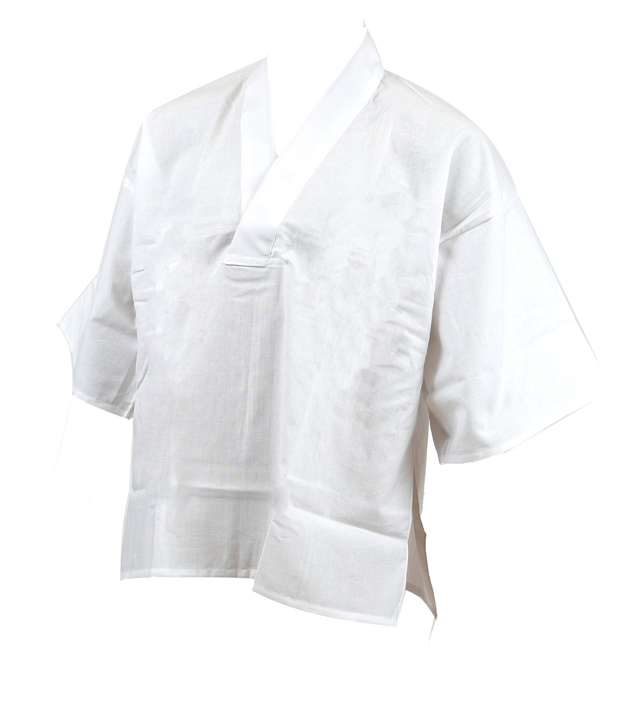 八重の下着本舗 紳士用 綿100%抗菌さらし天竺 Vネック筒袖 半襦袢 (M・L)(YAE メンズ 男性用 はんじゅばん 和装下着 浴衣 作務衣 礼装 着付け 日本製)ON【和装呉服】 (取寄せ)