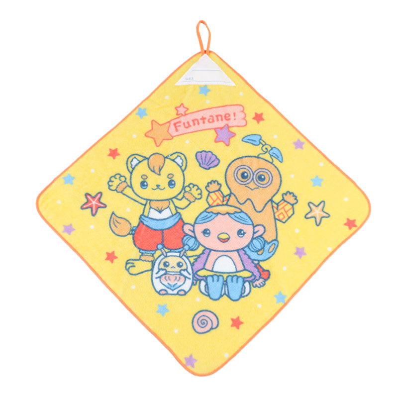 ループタオル タオル ハンドタオル タオルハンカチ 保育園 幼稚園 綿100% キッズ 約34×34cm ウォッシュタオル 子供用 ループ付タオル ディズニー サンリオ ポケモン 入園 名前