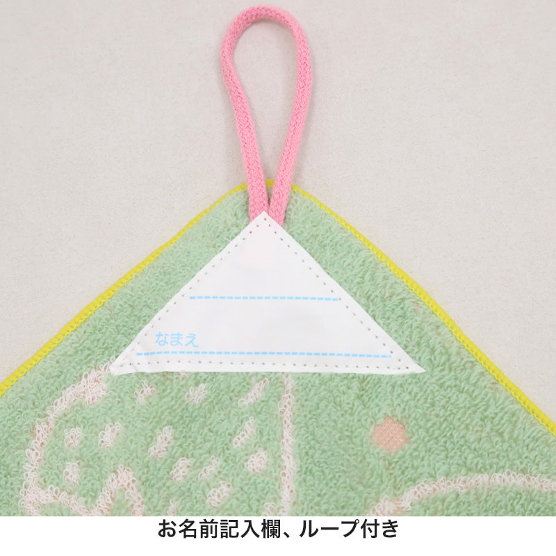 ループタオル タオル ハンドタオル タオルハンカチ 保育園 幼稚園 綿100% キッズ 約34×34cm (ウォッシュタオル 子供用ループ付タオル ハンカチ 入園 名前)