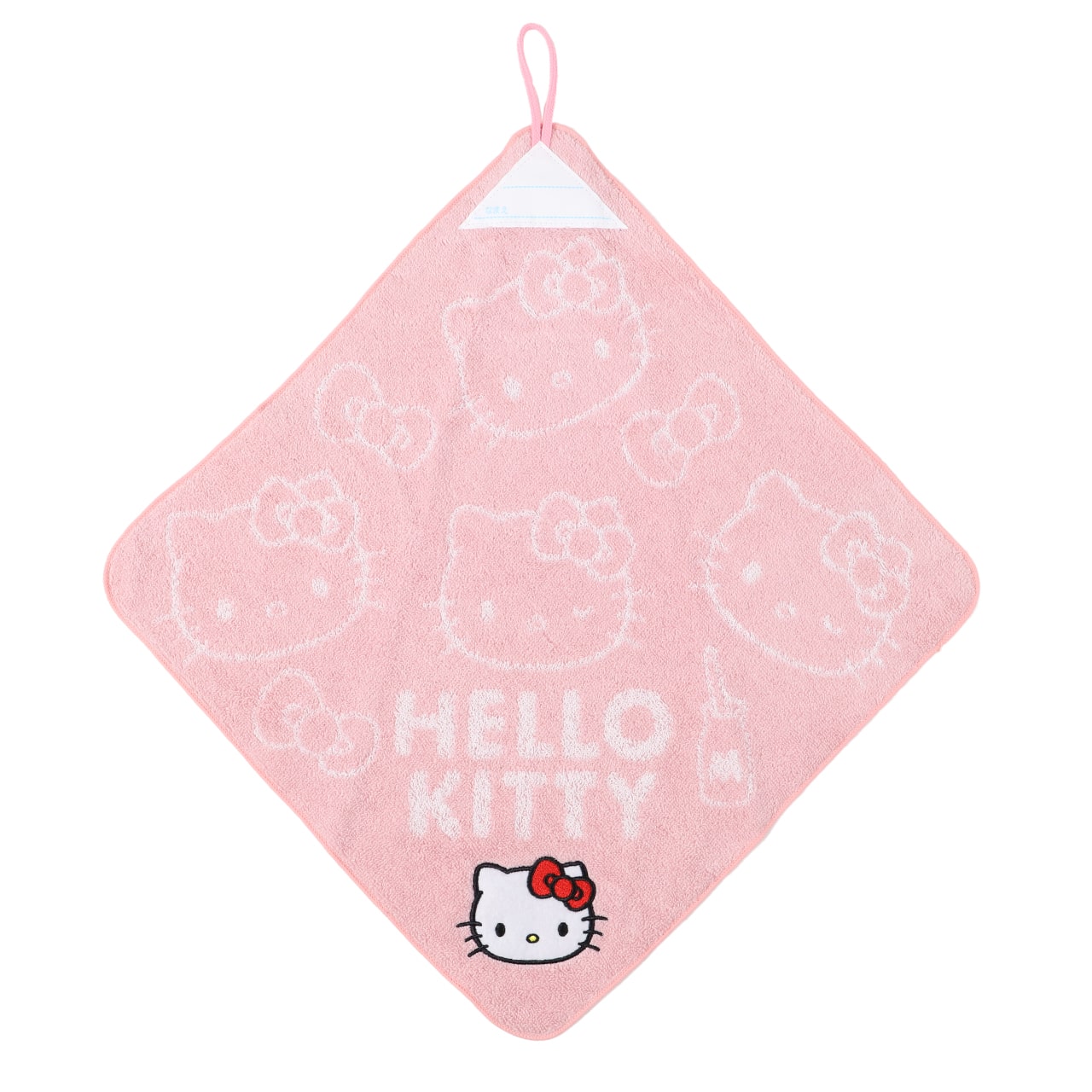 ループタオル タオル ハンドタオル タオルハンカチ 保育園 幼稚園 綿100% キッズ 約34×34cm (ウォッシュタオル 子供用ループ付タオル ハンカチ 入園 名前)