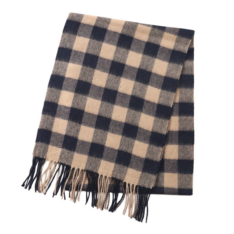 ウール混マフラー レディース マフラー チェック 30cm×164cm 大判 暖かい 柔らかい おしゃれ 防寒 秋冬 ギフト プレゼント 人気 無地 タータンチェック バッファローチェック ブロックチェック 通勤 通学 かわいい 軽量 首元 冬小物 ストール風 ユニセックス