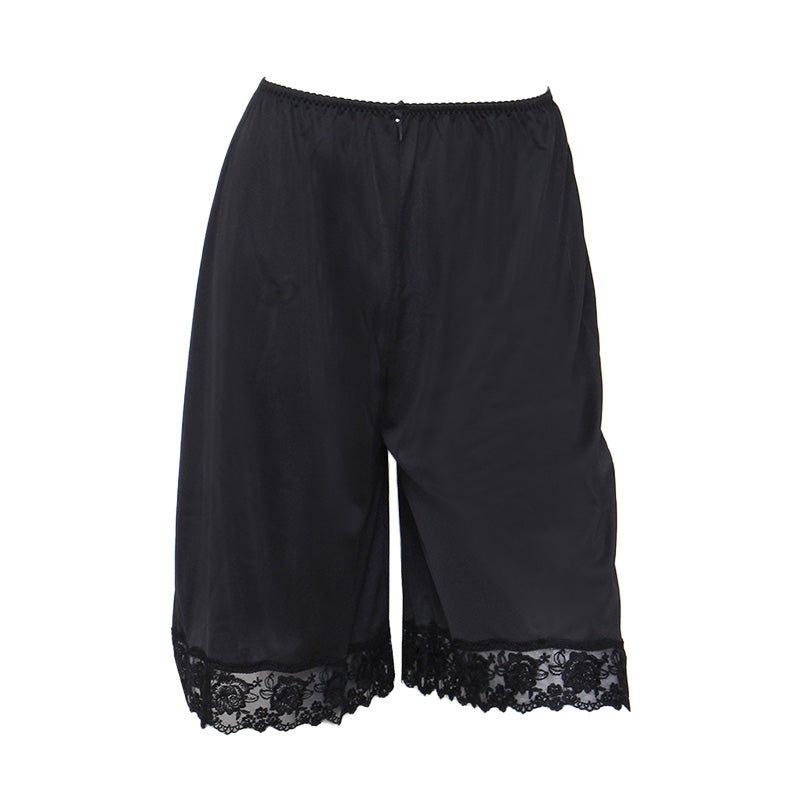 キュロット ペチパンツ レース 日本製 ひざ上 M~LL (ペチパン 短い 下着 肌着 かわいい 透け防止 響きにくい 上品 美しい しなやか) (在庫限り)