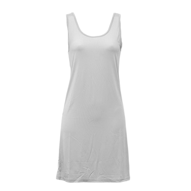 スリップ タンクトップ ロング 透けない レディース 85cm丈 S M L LL ワンピース インナー 透け防止 ランジェリー ラン型 下着 肌着 ツルツル 肌色 黒 シンプル 母の日 ワンピースの下 着物 浴衣 祭り パーティドレス ドレス 和装下着 sukenai subrosa