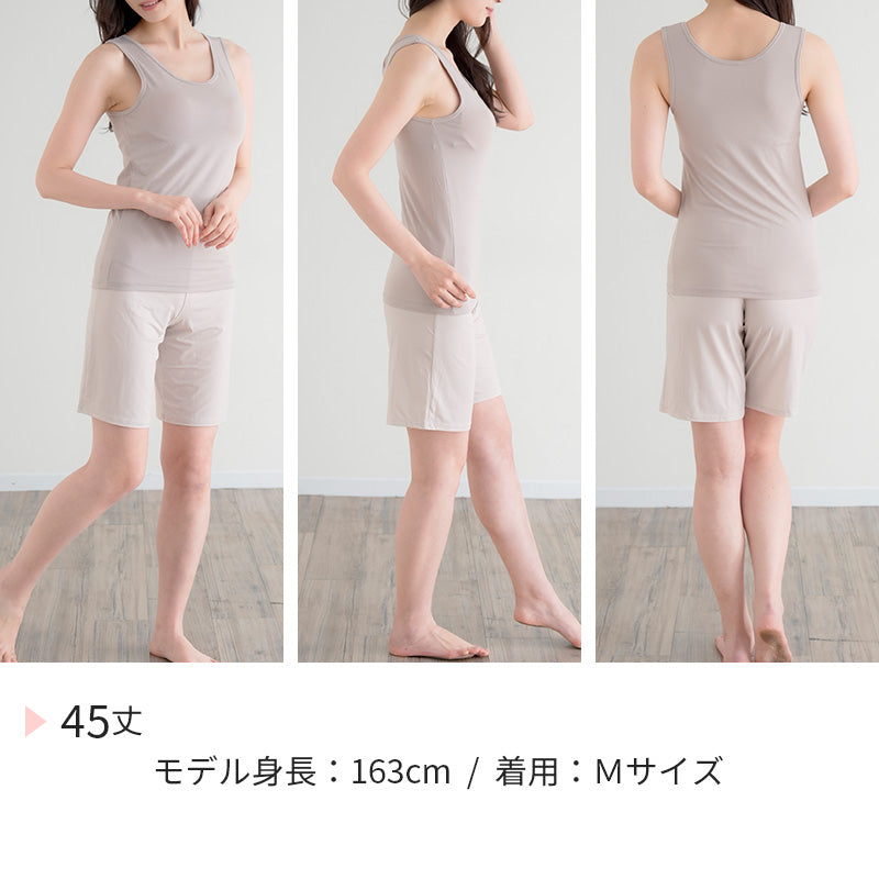 ペチパンツ 透けない ペチコート パンツ フレア レディース 45cm丈 S M L LL インナー ペチパン ランジェリー 下着 肌着 透け防止 ツルツル 股ずれ防止 肌色 黒 シンプル 母の日