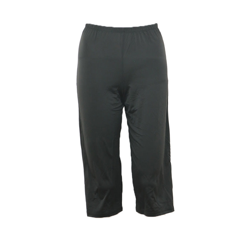 ペチパンツ 透けない ロング丈 ペチコート パンツ キュロット レディース 65cm丈 S M L LL インナー ペチパン ランジェリー 下着 肌着 透け防止 ツルツル 股ずれ防止 肌色 黒 シンプル 母の日