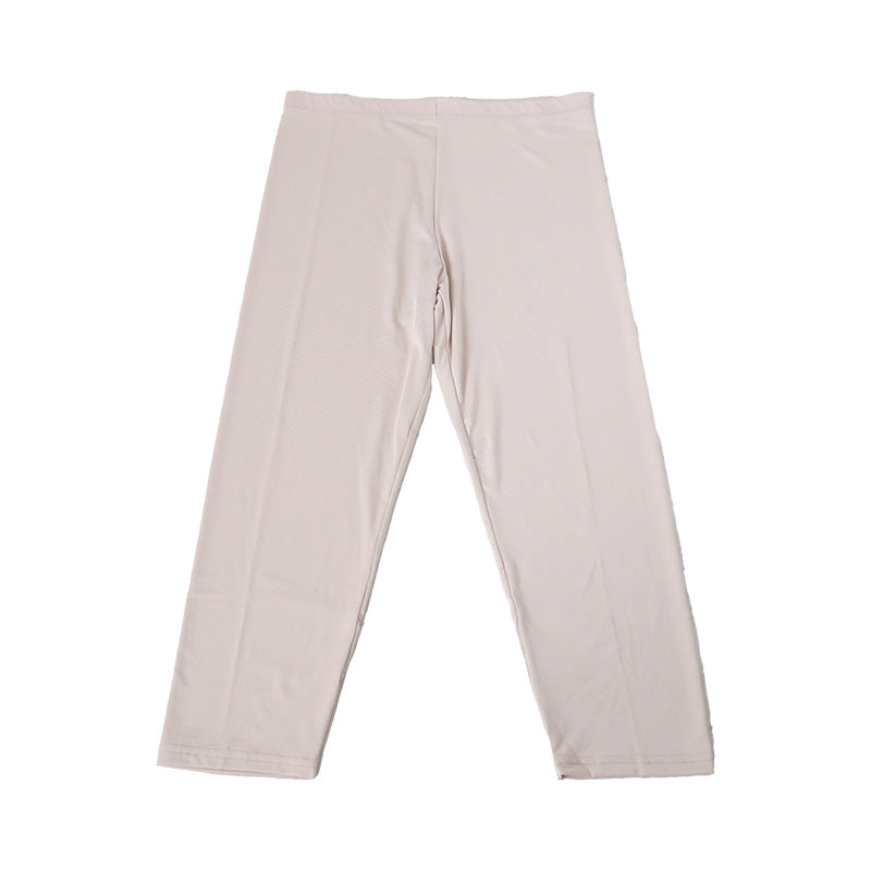 ペチパンツ スリムボトム レディース 透けない 7分丈 S~LL (ボトム ボトムス ペチパン ペチコート ランジェリー サラサラ 透け防止 股ずれ防止 肌色 黒 シンプル S M L LL) (在庫限り)