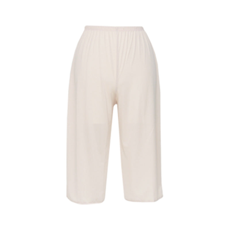 ペチパンツ 透けない ペチコート パンツ ロング キュロット 透けにくい レディース ひざ下 M L LL スカート インナー ペチパン 下着 肌着 透け防止 股ずれ サラサラ ベタつき まとわり 65cm丈 75cm丈 下着透け対策 透け防止 着物 浴衣 祭り パーティドレス 和装下着