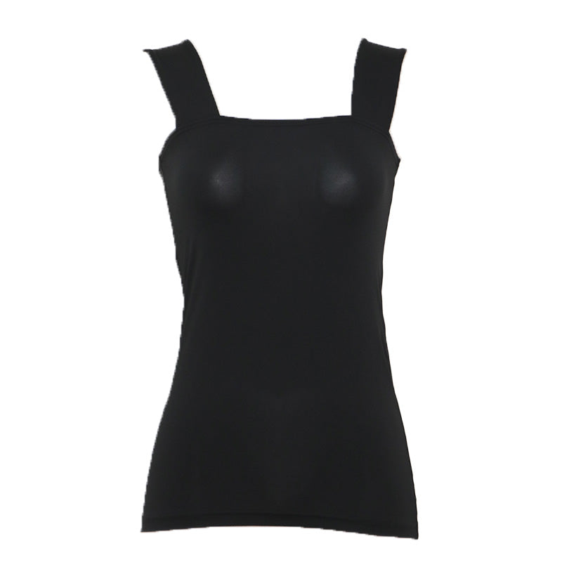 ブラ紐隠し インナー タンクトップ レディース M L LL ブラ紐を隠せるインナー チラ見え防止 胸元カバー 肌着 下着 トップス ノースリーブ スクエアネック