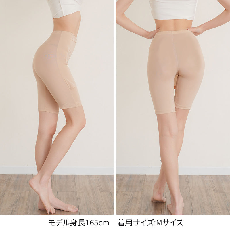 ペチコート パンツ Yライン カバー ペチパンツ 透けない M L LL スカート ワンピース ボトム インナー 張り付き 防止 透け防止 ペチパン 肌着 下着 レディース (在庫限り)