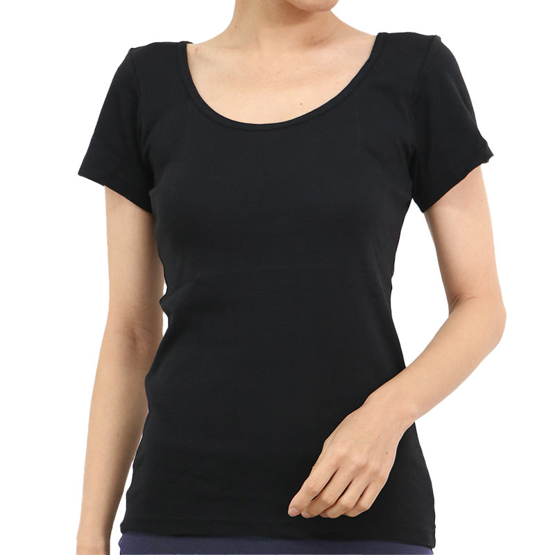 綿100% インナー 半袖 レディース フレンチ袖 tシャツ 消臭 防臭 S~LL 臭い 肌着 下着 アンダーシャツ 白 肌 ベージュ 黒 大きいサイズ s m l ll コットン (在庫限り)