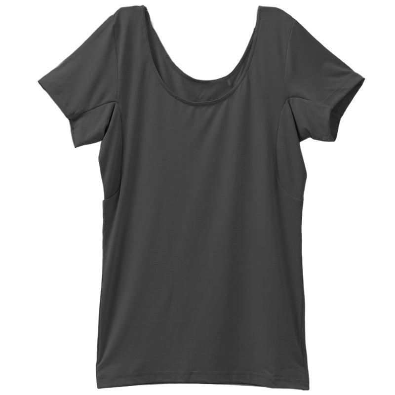 汗染み防止 インナー フレンチスリーブ Tシャツ 汗取り レディース M L LL 脇汗 パッド パット 汗染み 消臭 ニオイ対策 インナーウェア インナーシャツ 肌着 下着 母の日 プレゼント ギフト