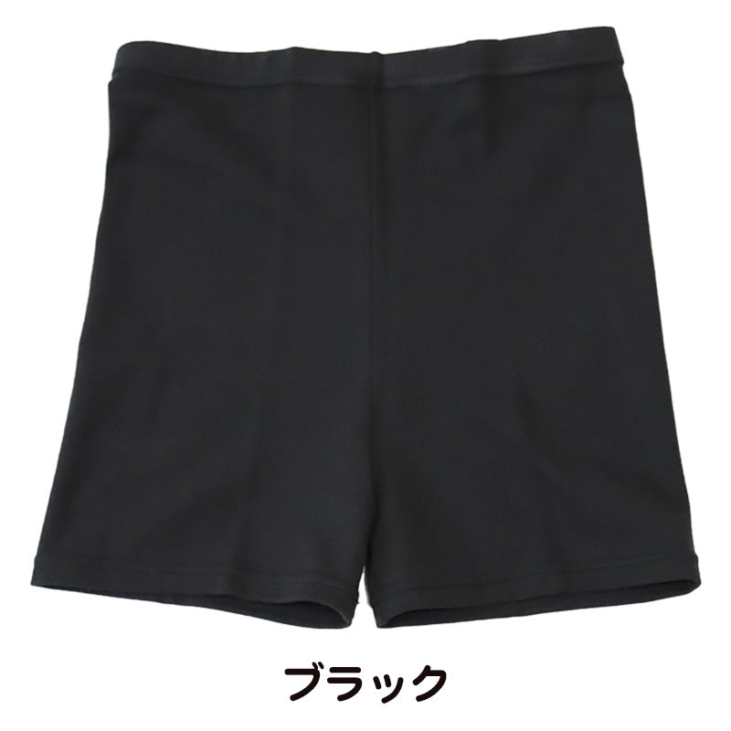 日本製マイクロミニ丈スパッツ M-L/L-LL (女性 レギンス スポーツ インナー 黒 中学生 高校生 マイクロミニ丈 一分丈) (在庫限り)