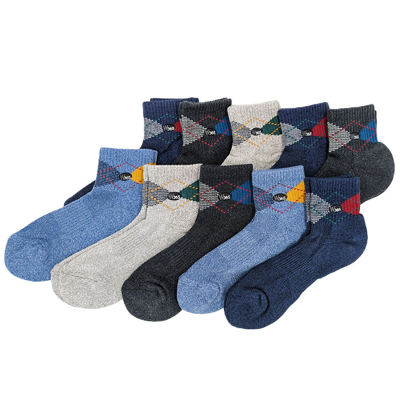 【 お得 】 靴下 メンズ ソックス ウォーキングソックス 10足組 24-26cm (足底パイル スニーカーソックス ショートソックス 紳士 男性 くつした 柄 アーチサポート まとめ買い 疲れにくい) (在庫限り)
