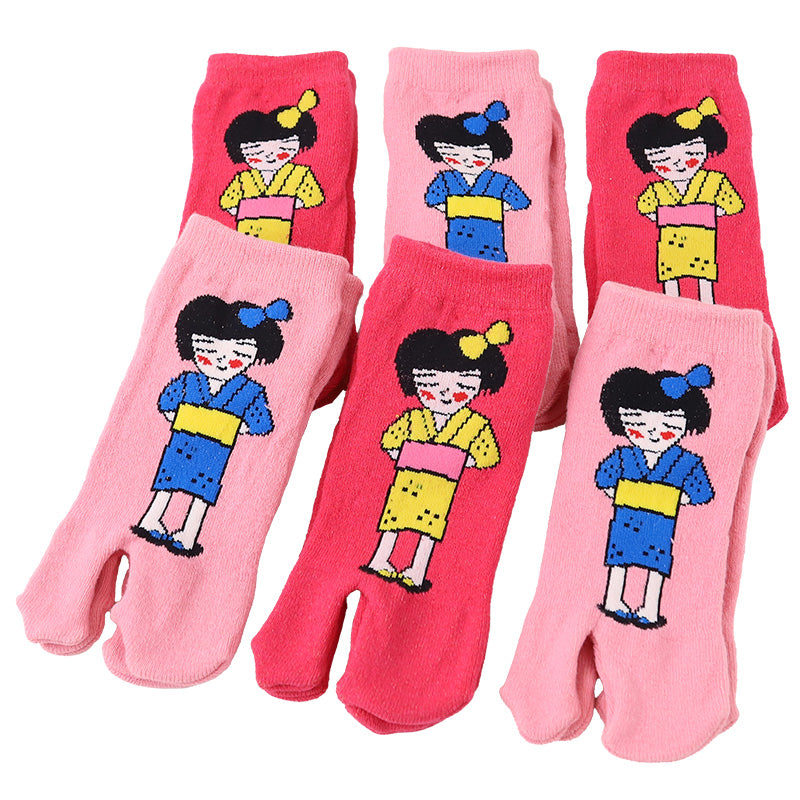 アウトレット キッズ 足袋ソックス 6足組 子供靴下 くつ下 10-24cm キッズ スニーカー丈 綿混 足袋 タビ 足袋靴下 足袋型靴下 くつ下 くつした 日本製 (在庫限り)