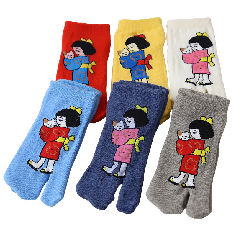 アウトレット キッズ 足袋ソックス 6足組 子供靴下 くつ下 10-24cm キッズ スニーカー丈 綿混 足袋 タビ 足袋靴下 足袋型靴下 くつ下 くつした 日本製 (在庫限り)