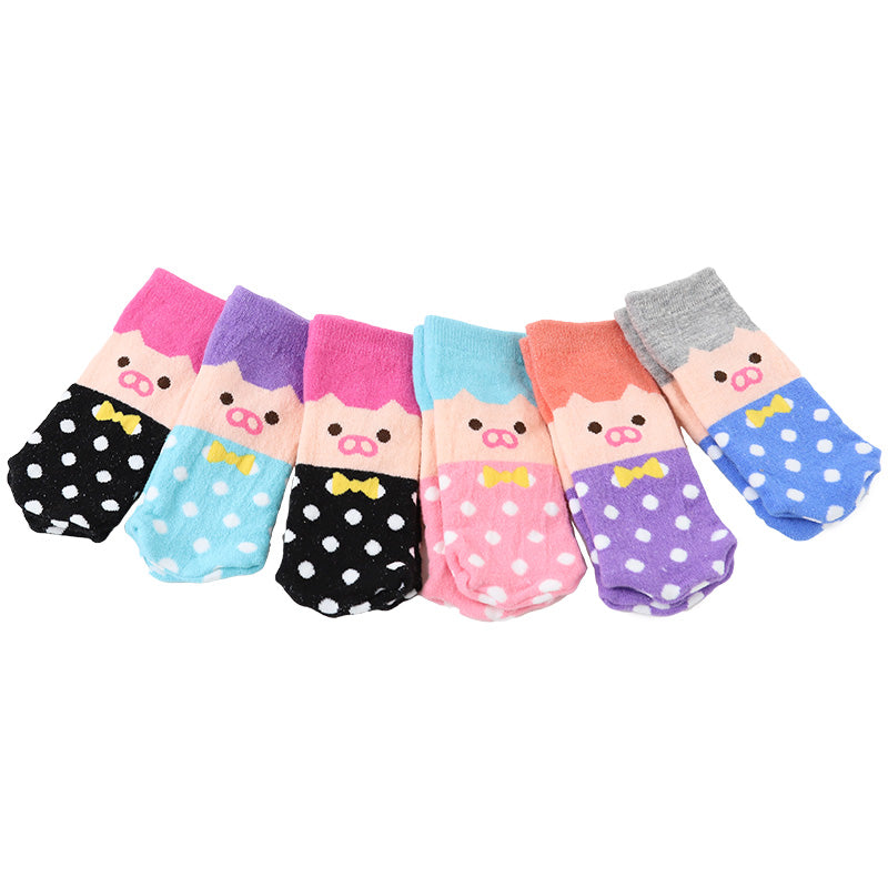 アウトレット 子ども 靴下 ソックス キッズ 6足組 10-24cm こども 柄 子供用 女の子 男の子 伸びる 伸縮性 まとめ買い (在庫限り)