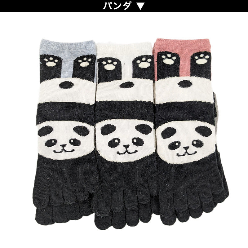 レディース 5本指ソックス ショートソックス アンゴラ混 6足組 22-24cm (あったか 冬 アンゴラ 婦人 ショート丈 五本指靴下 くつ下 くつした ) (在庫限り)