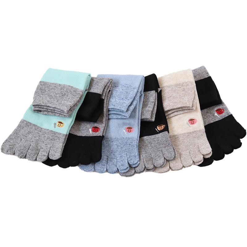 【 お得 】 レディース 5本指ソックス 五本指靴下 ショートソックス 6足組 22-24cm (婦人 ショート丈 メッシュ くつ下 くつした) (在庫限り)