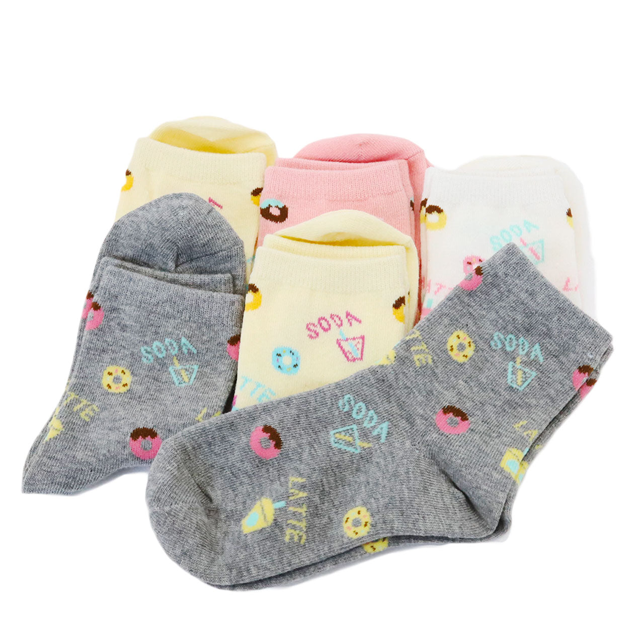 【 お得 】 キッズ ソックス 靴下 女子 女の子 ショートソックス 6足組 16-18cm~22-24cm (ガールズ ショート丈 綿混 くつ下 くつした ねこ ネコ) (在庫限り)