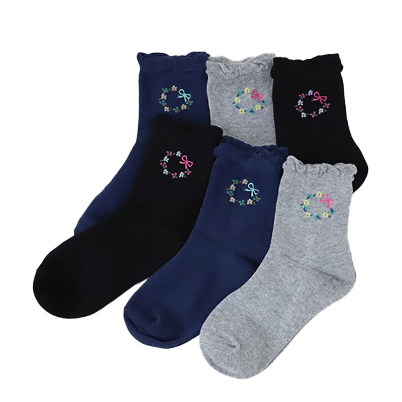 【 お得 】 キッズ ソックス 靴下 女子 女の子 ショートソックス 6足組 16-18cm~22-24cm (ガールズ ショート丈 綿混 くつ下 くつした ねこ ネコ) (在庫限り)