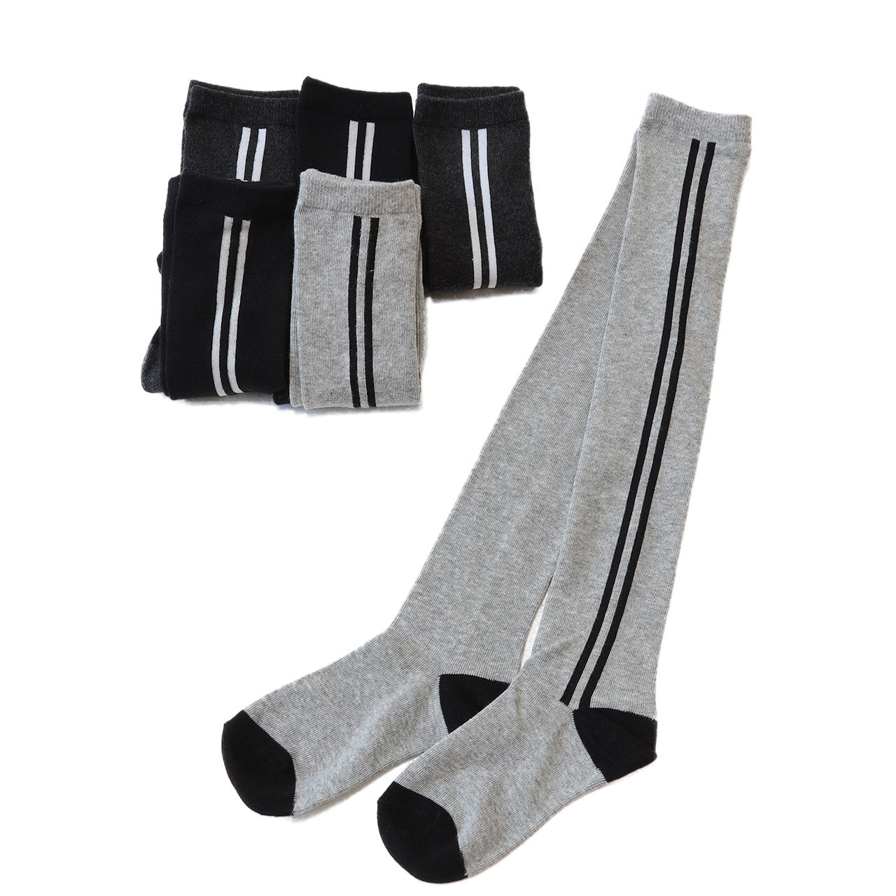 ニーハイソックス キッズ 女の子 ニーハイ ソックス 6足組 16-18cm~22-24cm (オーバーニーソックス オーバーニー 靴下 ひざ上丈 ジュニアソックス ロング丈 長靴下 綿混 くつ下 くつした) (在庫限り)