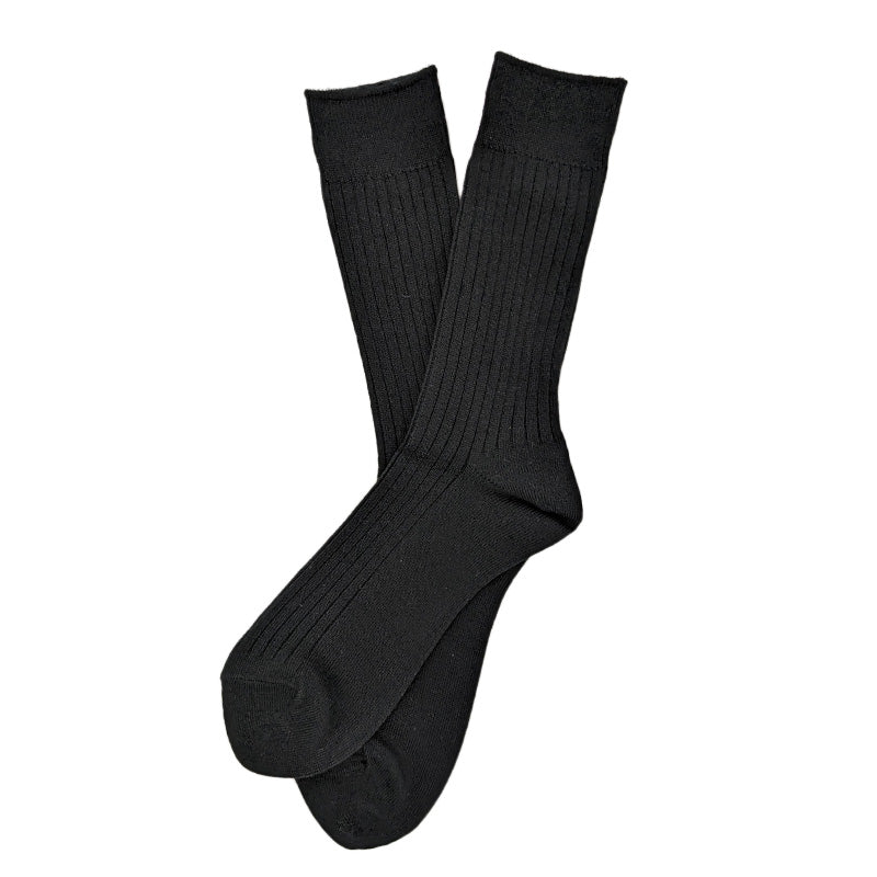 【 お得 】 メンズ クルーソックス リブ 日本製 消臭 綿混 23-25cm・24-26cm (メンズ 男性 紳士 綿混 防臭 ソックス くつ下 くつした リブ) (在庫限り)