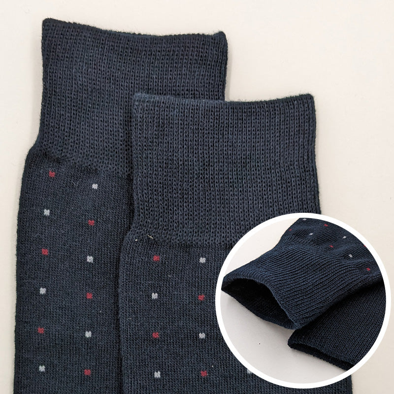 【 お得 】 メンズ 紳士 クルー丈ソックス ドット 消臭 日本製 23-25cm~26-28cm メンズ 男性 紳士 綿混 防臭 ソックス くつ下 くつした クルー丈 国産 (在庫限り)