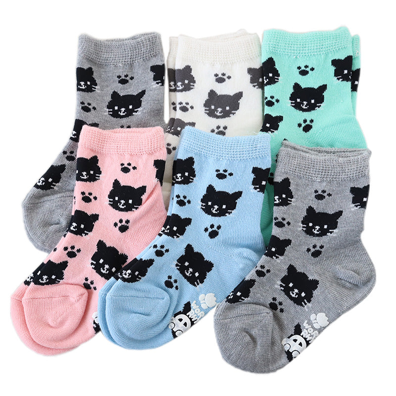 子供 靴下 ショート ソックス キッズ 男の子 女の子 6足 柄 10-15cm (男子 女子 猫 うさぎ 6足 短い 滑り止め 綿混 飛行機 リス 春 夏 こども靴下) (在庫限り)