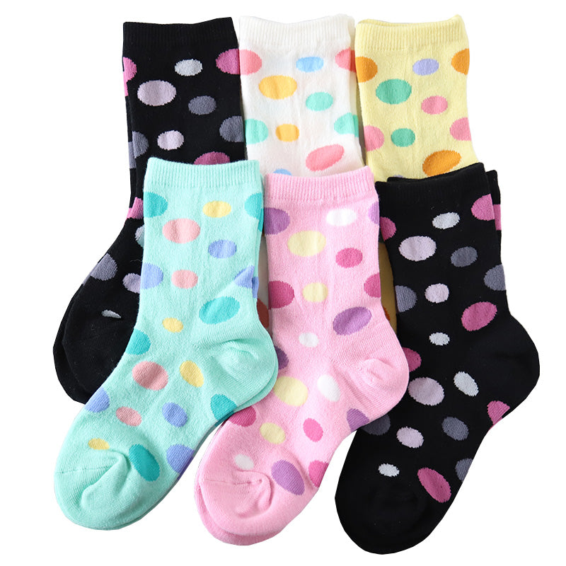 靴下 キッズ ソックス 子供 ジュニア 男の子 女の子 日本製 クルー 6足 16-21cm (丈夫 男子 女子 迷彩 恐竜 ボーダー パンダ ネコ 電車 消防車 水玉) (在庫限り)
