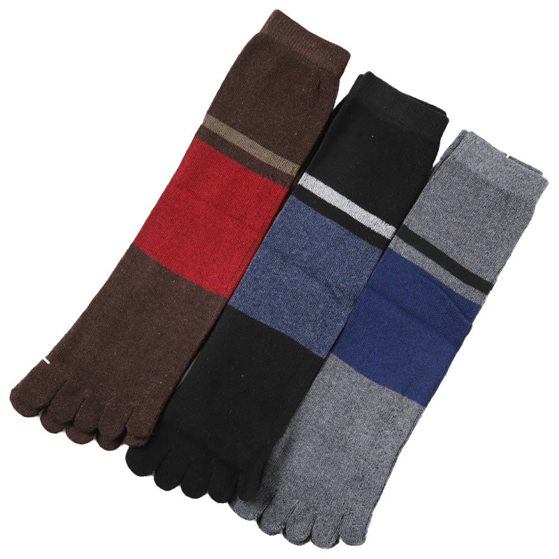 おまかせ メンズソックス 柄 スニーカー ショート クルー 5本指 3足組 25-27cm・27-29cm (色柄おまかせ 靴下 ソックス 五本指 メッシュ カジュアル カラー豊富 柄物 ボーダー ライン くるぶし) (在庫限り)